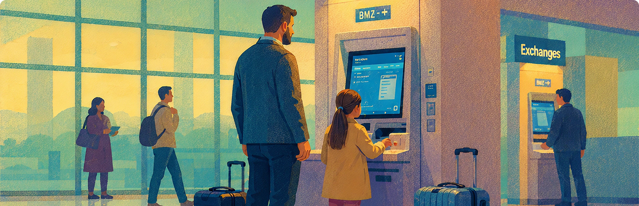 Financial AI system dashboard — worker interacting with FinBox