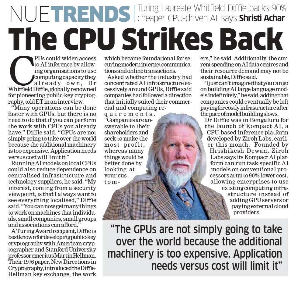 The CPU Strikes Back - Economic Times Whitfield Diffie
